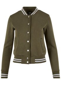 Urban Classics Damen Anorak "Urban Classics Damen Ladies College Sweat Jacket", grün, klassisch, Gr. XXL, mehrfarbig, 65% Baumwolle, 35% Polyester,