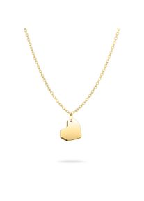 Damen Kette mit Anhänger "Schmuck Edelstahl Urban Heart Herz LJ-1474 LJ-1475 LJ-1476 LJ-1477", Edelstahl, L: 45cm B: 1mm, gold, Liebeskind Berlin,