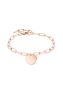 Damen Armband "Schmuck Edelstahl Armkette My Heart Herz, LJ-1602 LJ-1603 LJ-1604", Edelstahl, rosa, Liebeskind Berlin, Edelstahl, Armbänder