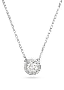Swarovski Damen Kette mit Anhänger "Una Angelic", Metall, L: 44cm B: 1,4mm, weiß, Metall, B:1,4mm, Halsketten, mit Swarovski Kristall