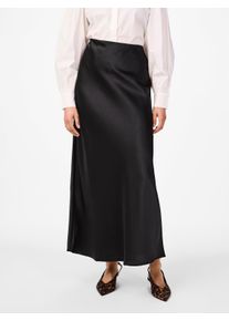 Y.A.S Damen Maxirock "YASPELLA HW MAXI SKIRT S. NOOS", schwarz, casual, Gr. M, unifarben, Web, Obermaterial: 97% Polyester, 3% Elasthan, Röcke
