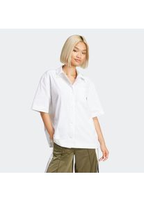 Damen T-Shirt "ESS S SHIRT LS", weiß, sportlich, Gr. XXL, adidas originals, Obermaterial: 94% Polyamid, 6% Elasthan, Shirts