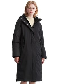 Marc O'Polo Damen Langmantel, schwarz, casual, Gr. M, MARC O'POLO DENIM, Web, Obermaterial: 100% Polyester. Futter: 100% Polyester. Wattierung: 100% Polyester,