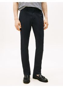 Tommy Hilfiger Herren Chinohose "BLEECKER PRINTED STRUCTURE", blau, casual, Gr. 32, Web, Obermaterial: 97% Baumwolle, 3% Elasthan, Hosen, Slim FIT