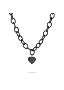 Damen Kette mit Anhänger "Schmuck Edelstahl My Heart Herz LJ-1606 LJ-1607 LJ-1608 LJ-1609", Edelstahl, L: 45cm B: 10mm, schwarz, Liebeskind Berlin,