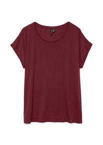 Véro Moda VERO MODA Damen Rundhalsshirt "VMAVA PLAIN SS TOP GAJRS NOOS", lila, modisch, Gr. XS, unifarben, Jersey, Obermaterial: 95% Lyocell, 5% Elasthan,