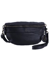 Harbour 2nd Damen Gürteltasche "Jutta", blau, Leder, washed, Taschen, Umhängetasche Bauchtasche mit Ankeranhänger