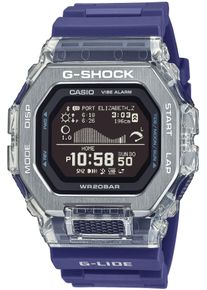 Casio G-SHOCK Smartwatch, blau, Smartwatches, Armbanduhr, Herrenuhr, Bluetooth, Stoppfunktion, Mondphase