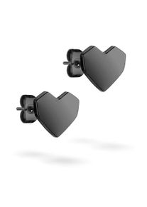 Damen Paar Ohrstecker "Schmuck Edelstahl Urban Heart Herz LJ-1498 LJ-1499 LJ-1500 LJ-1501", Edelstahl, schwarz, Liebeskind Berlin, Edelstahl, Ohrringe