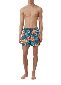 s.Oliver Herren Strandshorts, blau, casual, Gr. S, bedruckt, Obermaterial: 100% Polyester, Hosen, Sommerhose mit All-Over Print