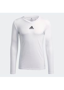 Herren Langarmshirt "TEAM BASE TEE", weiß, sportlich, Gr. S, adidas Performance, clean, Obermaterial: 100% Polyester, Shirts