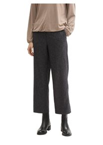 Tom Tailor Damen Stoffhose "Mia", grau, casual, Gr. 44, gemustert, Web, Obermaterial: 72% Polyester, 27% Viskose, 1% Elasthan. Futter: 100%