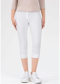 Stehmann Damen Caprihose "Ina", weiß, casual, Gr. 42, Web, Obermaterial: 72% Viskose, 25% Polyamid, 3% Elasthan, Hosen, Sommerhose in Größen 32 bis 52
