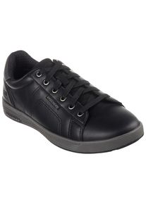 Skechers Herren Sneaker "CAVELL", Gr. 42, schwarz, Lederimitat, casual, Schuhe, Freizeitschuh, Slipper, Schnürschuh mit Air-Cooled Memory Foam