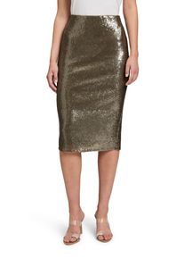 Vera Mont Damen Maxirock "Vera Mont Pailletten-Rock mit elastischem Bund", blau, elegant, Gr. 40, Obermaterial: 95% Polyester, 5% Elasthan. Futter: