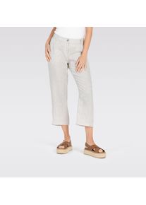 MAC Damen Leinenhose "NORA cropped", grau, casual, Gr. 46, Web, Obermaterial: 100% Leinen, Hosen, Sommerhose temperaturausgleichend und angenehm auf