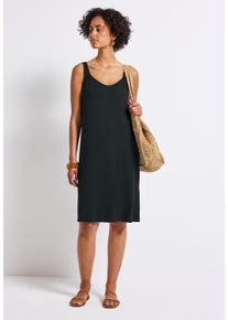 Street One Damen Shirtkleidpine grove grün, Gr. 46, unifarben, Jersey, Obermaterial: 95% Viskose, 5% Elasthan, Kleider, Sommerkleid mit Knotendetail,