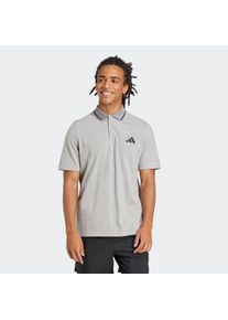 Herren Poloshirt "M SL PQ PS", grau, sportlich, Gr. XXL, adidas Sportswear, Obermaterial: 100% Baumwolle, Shirts