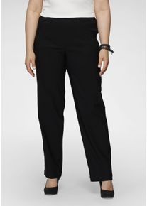 KjBRAND Damen Stoffhose "Sally Bengaline", schwarz, casual, Gr. 44, unifarben, Web, Obermaterial: 80% Viskose, 17% Polyamid, 3% Elasthan, Hosen,