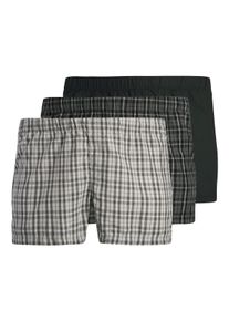 Jack & Jones PlusSize Herren Boxer "JACMILANO WOVEN BOXERS 3 PACK PLS SN", JACK & JONES PLUSSIZE, Gr. XXLschwarz pack:schwarz check, grau check, Jersey, Obermaterial: 100%