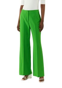 comma, COMMA Damen Stoffhose, grün, casual, Gr. 46, Obermaterial: 74% Polyester, 20% Viskose, 6% Elasthan, Hosen, Sommerhose mit Bügelfalte