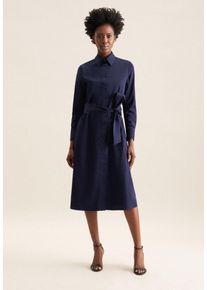 Seidensticker Damen Sommerkleid "Schwarze Rose", blau, Gr. 38, unifarben, 97% Baumwolle 3% Elastan, Kleider, Langarm Kragen Uni