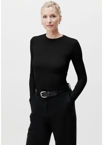 LEGER Damen Longsleeve "Cinzia", schwarz, casual, Gr. 36, Jersey, Obermaterial: 95% Viskose, 5% Elasthan, Shirts, Rundhals, schmale Passform
