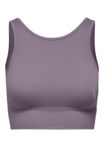 Only Play Damen Trainingstop "ONPJAIA LIFE UN SL SEAM SHORT TOP NOOS", grau, sportlich, Gr. XS, unifarben, Jersey, Obermaterial: 75% Nylon, 15%