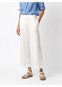 Toni Damen Schlupfhose "Pia Wide Leg 7/8", weiß, casual, Gr. 38, unifarben, Web, Obermaterial: 50% Baumwolle, 25% Leinen, 25% Lyocell, Hosen,