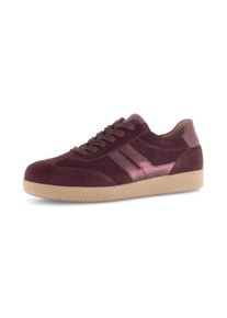 Gabor Damen Plateausneaker, Gr. 38, lila, Veloursleder, Glattleder, unifarben, sportlich, Schuhe, Freizeitschuh, Halbschuh, Schnürschuh mit