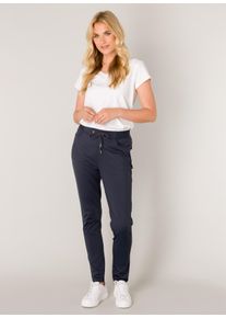 Base Level Damen Stoffhose "Tiana", blau, casual, Gr. 40, unifarben, Web, Obermaterial: 75% Polyamid, 25% Elasthan, Hosen, Sommerhose aus reiner