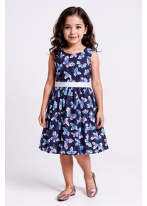 happy girls Mädchen Minikleid, blau, casual, Gr. 92, bedruckt, Jersey, Obermaterial: 100% Baumwolle. Futter: 100% Baumwolle, Kleider