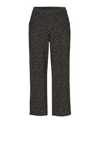 Toni Damen Stoffhose "Sue Wide Chic 7/8", braun, casual, Gr. 40, gemustert, Web, Obermaterial: 52% Baumwolle, 31% Polyester, 15% Viskose, 2%