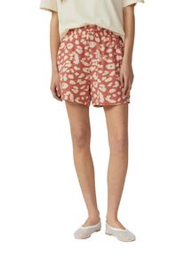 QS Damen Shortsapricot ecru, casual, Gr. 36, bedruckt, Web, Obermaterial: 100% Baumwolle, Hosen, Sommerhose aus Musselin mit All-Over-Muster