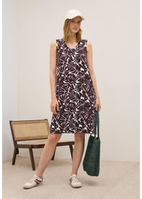Cecil Damen Jerseykleid, rot, casual, Gr. XS, bedruckt, Jersey, Obermaterial: 95% Viskose, 5% Elasthan, Kleider, Sommerkleid mit Raffung an den
