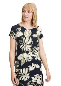 Betty Barclay Damen Kurzarmshirt "Betty Barclay Printshirt mit Gummizug", bunt, Basic, Gr. 44, Jersey, Obermaterial: 95% Viskose, 5% Elasthan., Shirts