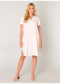 Base Level Damen Tunikakleid "Yacin"natural weiß, casual, Gr. 44, Web, Obermaterial: 55% Leinen, 45% Viskose, Kleider, Sommerkleid mit Leinen
