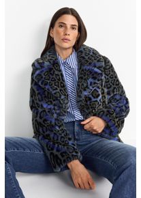 RICHROYAL Damen Fellimitatjackeblaubelle, casual, Gr. 34, gemustert, animal-print, mehrfarbig, Web, Obermaterial: 100% Polyester, Jacken, Mit