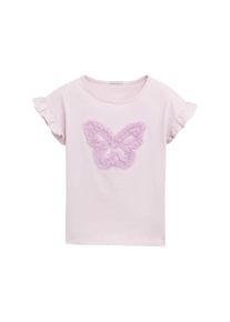 Tom Tailor Mädchen T-Shirtcharming lavender, casual, Gr. 92, bestickt, Obermaterial: 100% Baumwolle, Shirts, mit Volants