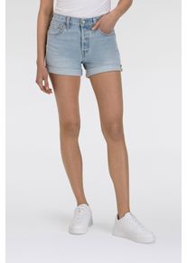 Levi's LEVI'S Damen Jeansshorts "501 Short Long"chameleon copy, casual, Gr. 26, Denim/Jeans, Obermaterial: 99% Baumwolle, 1% Elasthan, Jeans, Sommerhose Mit