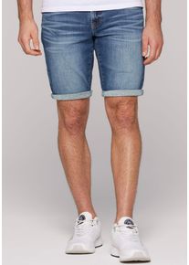 CAMP DAVID Herren Shorts, blau, casual, Gr. 30, unifarben, Denim/Jeans, Obermaterial: 99% Baumwolle, 1% Elasthan, Hosen, Sommerhose in kniefreier