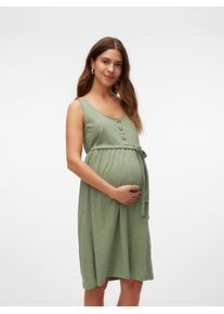 MAMALICIOUS Damen Umstandskleid "MLEVI LIA SL JRS ABK DRESS 2F NOOS", grün, modisch, Gr. XL, unifarben, Jersey, Obermaterial: 100% Baumwolle, Kleider
