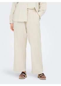 Only CARMAKOMA Damen Schlupfhose "CARTIZANA COTTON LOOSE PANTS WVN NOOS", grau, modisch, Gr. 50, unifarben, Web, Obermaterial: 100% Baumwolle, Hosen,