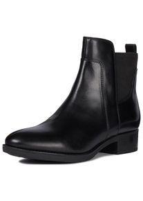 Geox Damen Stiefelette "Geox Stiefelette Leder/Textil", Gr. 39, schwarz, Leder, Textil, casual, Schuhe