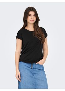 Only Damen Kurzarmshirt "ONLCLAUDIA S/S GLITTER STRIPE TOP JRS"schwarz detail:schwarz lurex stripe, modisch, Gr. XL, unifarben, Glanzfaden, Jersey,
