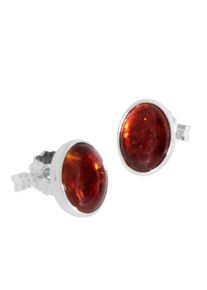 OSTSEE-SCHMUCK Damen Paar Ohrstecker "OSTSEE-SCHMUCK Ohrstecker Classic 8 x 6 mm", 9 x 7mm, Silber 925 (Sterlingsilber), weiß, Silber 925