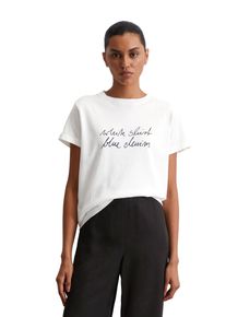 Marc O'Polo MARC O'POLO Damen T-Shirt "aus softem Single Jersey", weiß, Basic, Gr. XL, unifarben, Obermaterial: 100% Baumwolle, Shirts