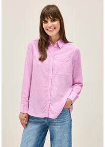 Cecil Damen Langarmblusecherry blossom pink, casual, Gr. XXL, gestreift, Stoff, 83% Viskose, 17% Polyamid, Blusen, aus softer Viskose