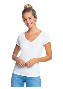 Roxy Damen T-Shirt "Tropic Time B", weiß, Gr. S, 95% Viskose, 5% Elasthan, Shirts