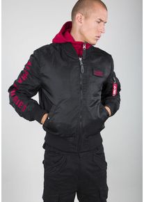 Herren Bomberjacke "MA-1 D-TEC SE", rot, modisch, Gr. XL, Alpha Industries, unifarben, Web, Obermaterial: 100% Nylon. Futter: 100% Nylon. Wattierung: